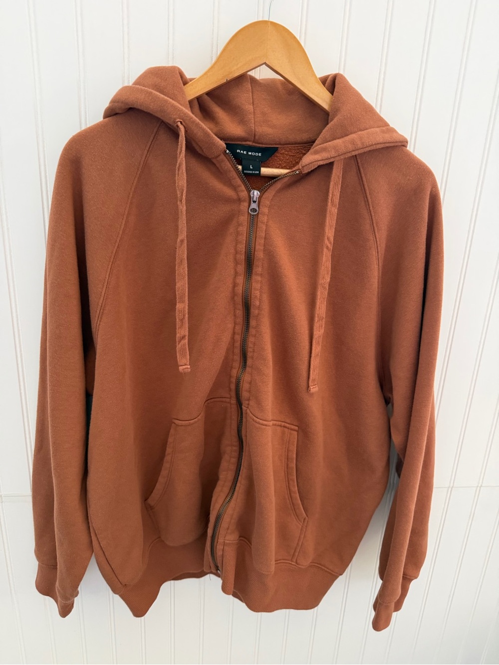 Rae Mode Women's Zip-Up Hoodie - Rust Brown